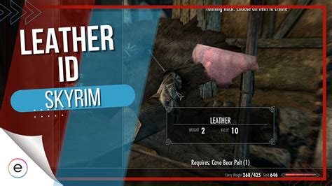 Categorized under the "Misc. . Leather id skyrim